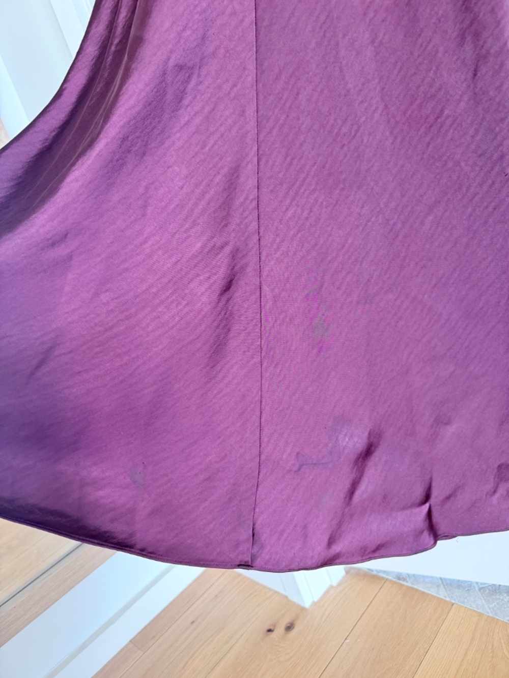 Self Portrait Bordeaux Lace Satin Maxi Dress - Picture 4 of 4